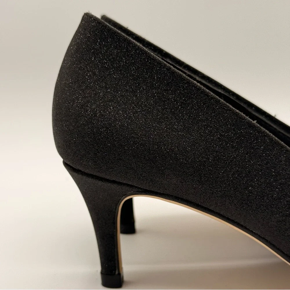 Raphael Sarti Elite Black Sparkle Women's Low Heels Size 37 - Picture 10 of 17